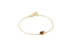  Wanderer - Link bracelets - Silver / 14kt GP - Cat's Eye - 18,5cm